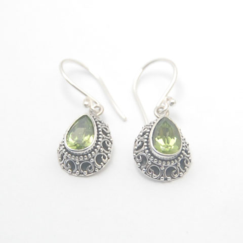 Iolite earring bali silver jewelry